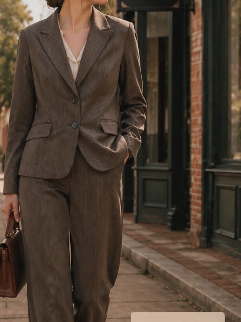 ⭐NWT Evan-Picone Women’s Pant Suit Size 18 Striped Grey Brown Pink Career Set